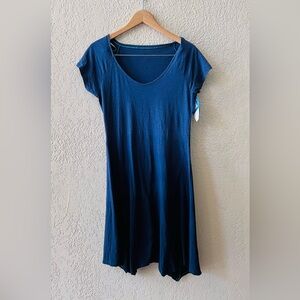 Columbia Summer Breeze III Cover Up/ Dress Sz S-M Blue Asymmetrical Hem NWT